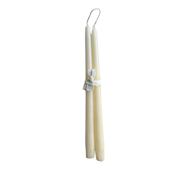 Ivory Tapered Candle - S/2