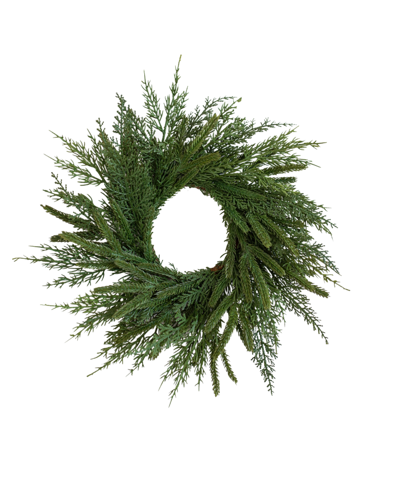 Norfolk and Cypress Real Touch Mix Wreath Mini