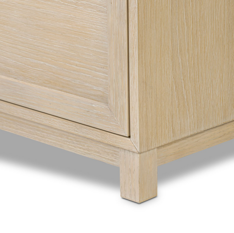 Millie Nightstand - Light Bleach Oak Veneer