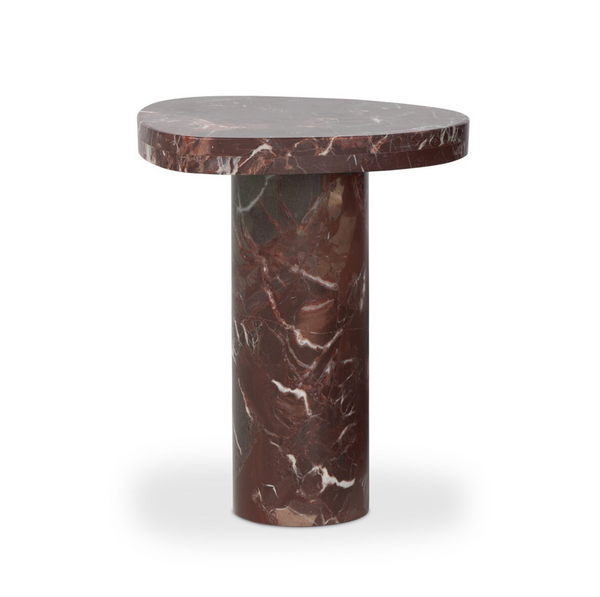Zion End Table - Merlot Marble