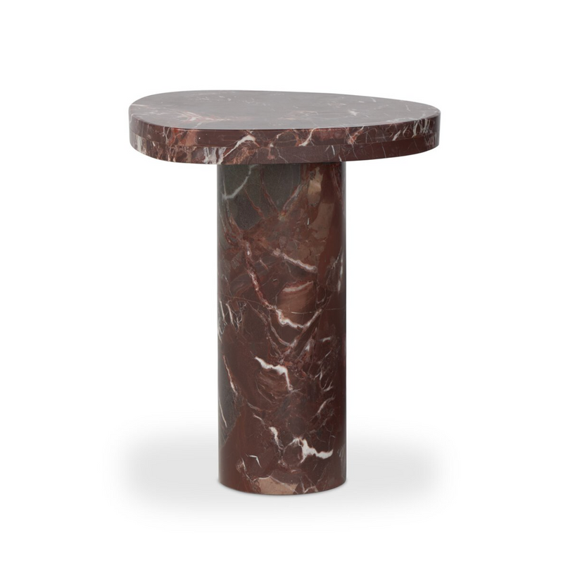 Zion End Table - Merlot Marble