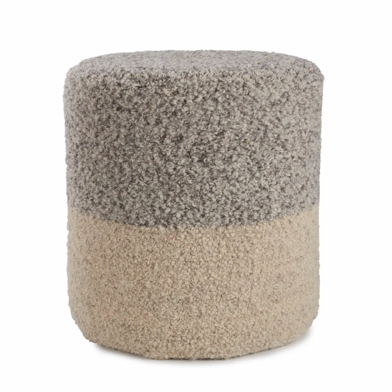 Sherpa Ottoman - Heathered Grey
