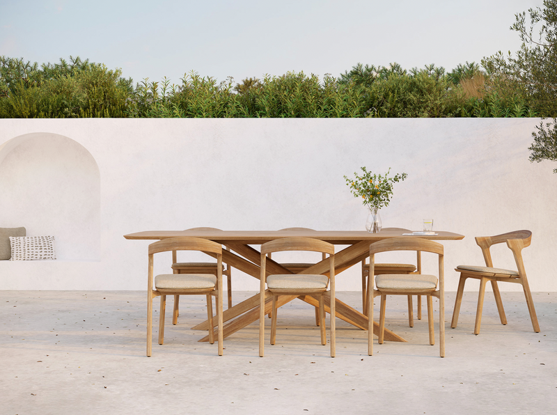Bok Outdoor Dining Chair with Cushion - Natural