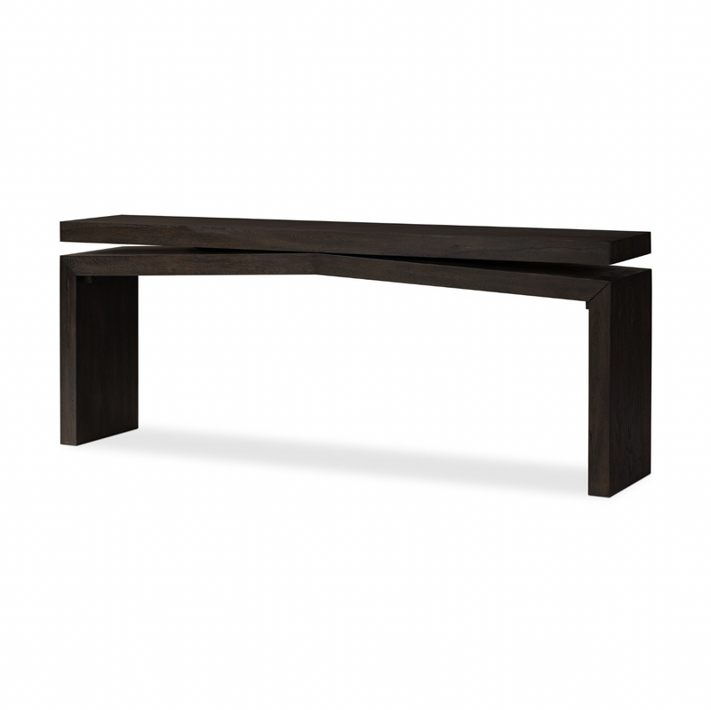 Matthes Console Table - Smoked Black Oak
