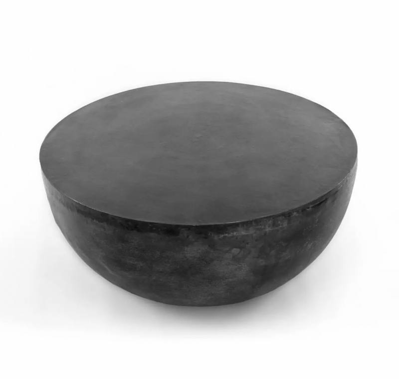 Basil Outdoor Round Coffee Table - Aged Grey
