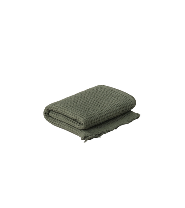 Everyday Waffle Hand Towel - Olive Green