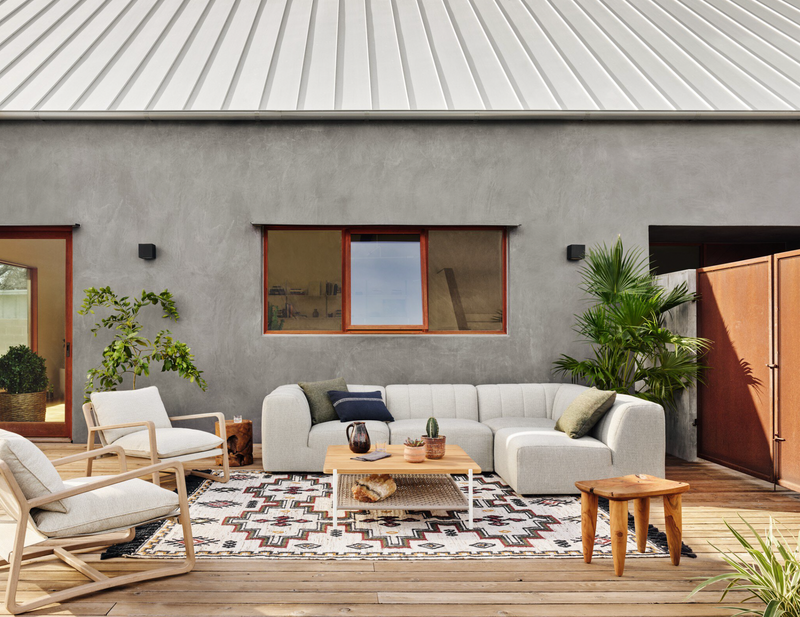 Zuri Outdoor Stool - Aged Natural Teak