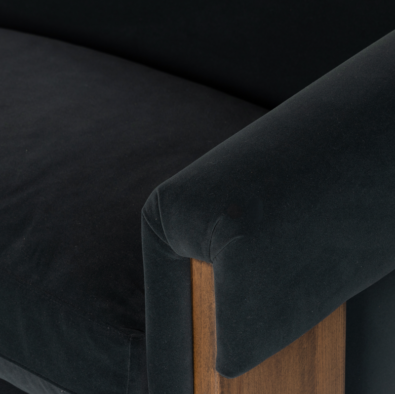Cairo Sofa - Modern Velvet Smoke