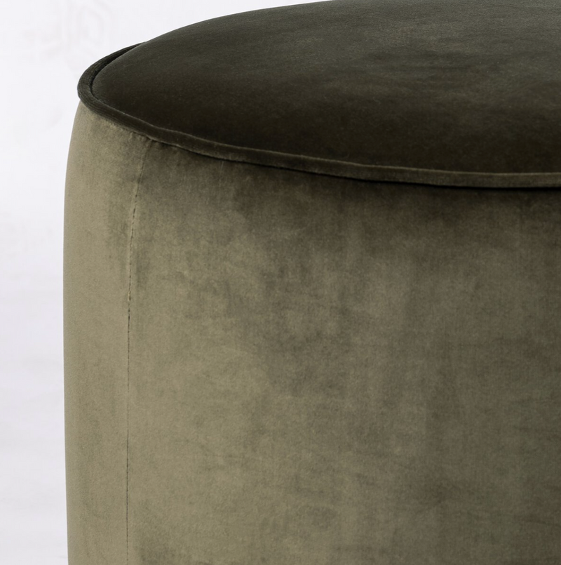 Sinclair Round Ottoman - Surrey Olive