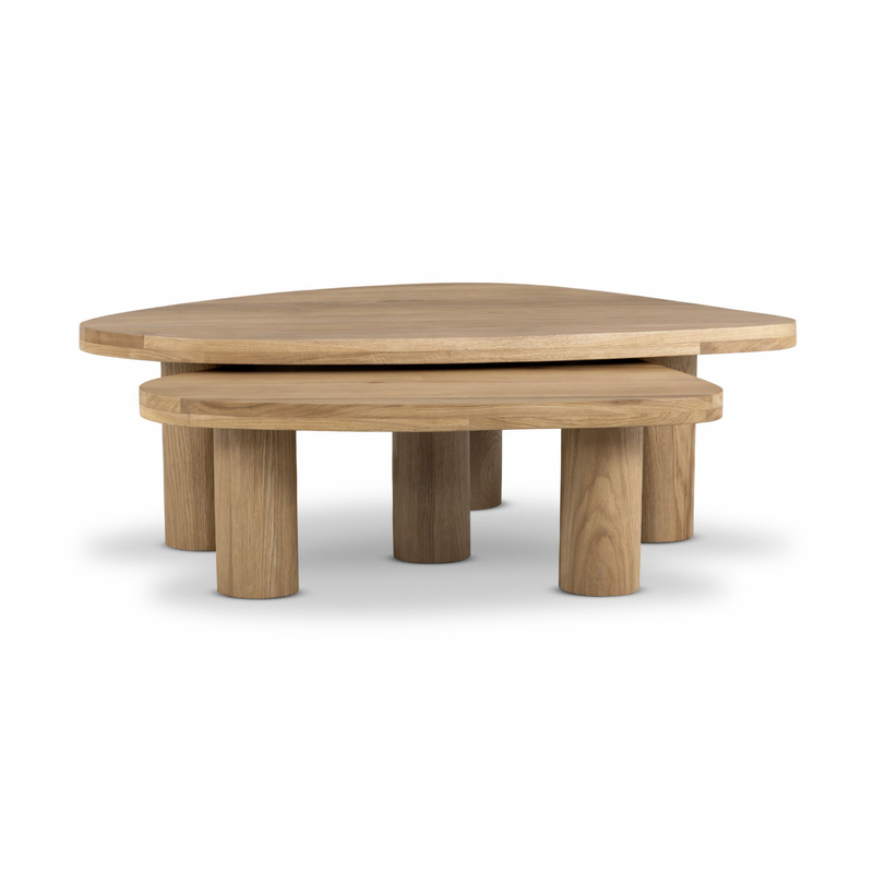 Zion Nesting Coffee Table Set - Natural Oak