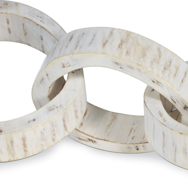 Tyra Wooden Links - Whitewash