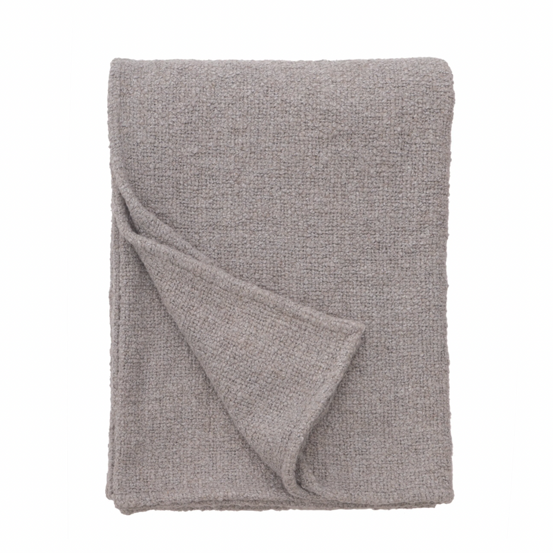 Lana Bouclé Throw - Light Grey