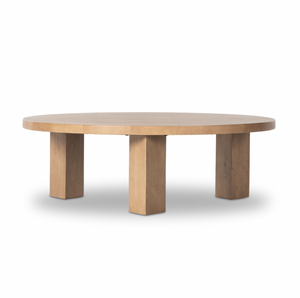 Mesa Round Coffee Table - Light Brushed Parawood