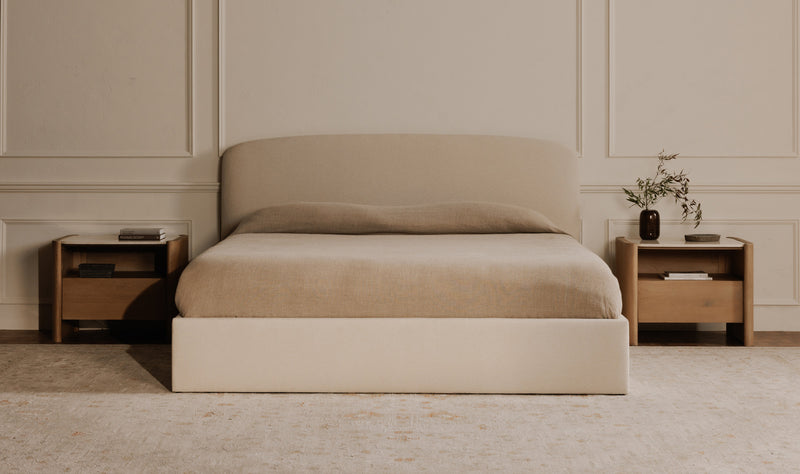 Reece Storage Bed - Cream