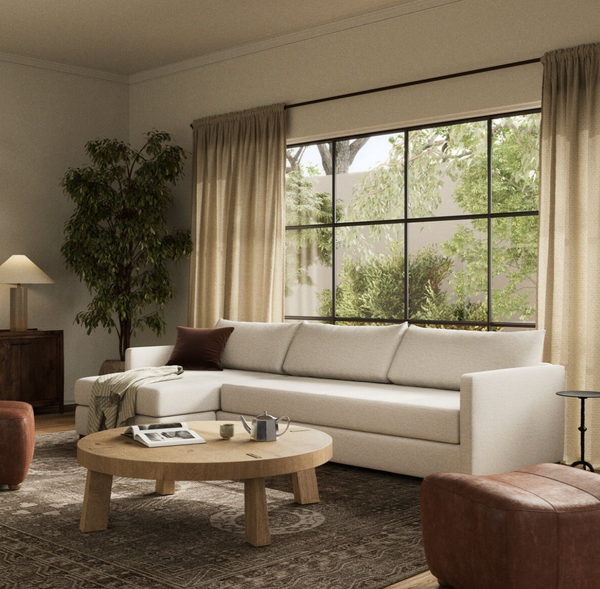 Wickham 2-Piece Sleeper Sectional With Storage Chaise - Crypton Nomad Snow