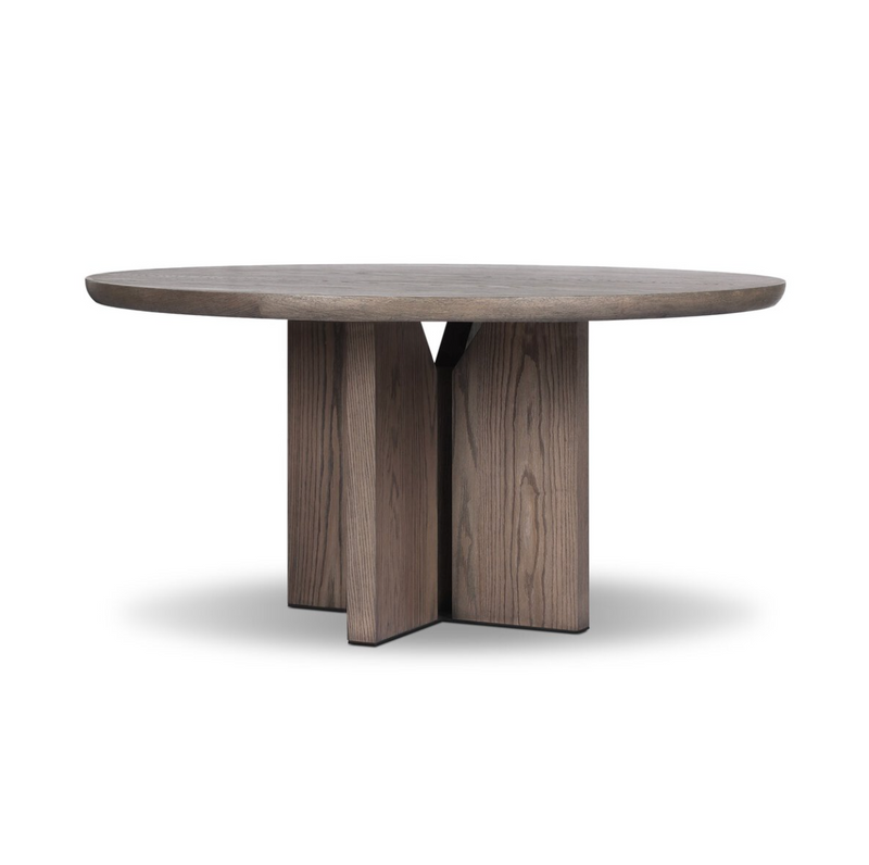 Ernest Round Dining Table - Shale Grey Oak Veneer
