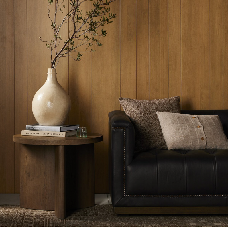 Toli End Table - Rustic Grey Veneer