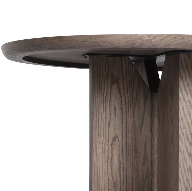 Ernest Round Dining Table - Shale Grey Oak Veneer