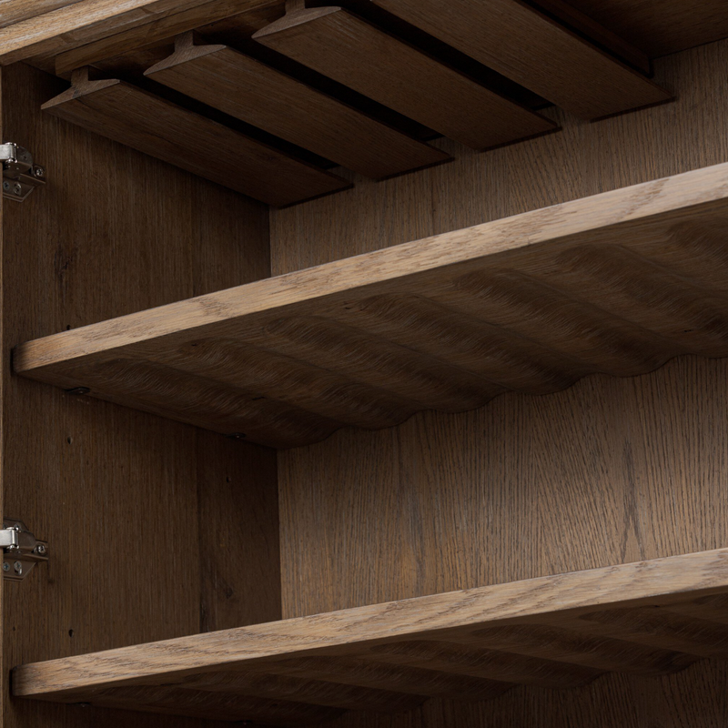 Glenview Bar Cabinet - Weathered Oak