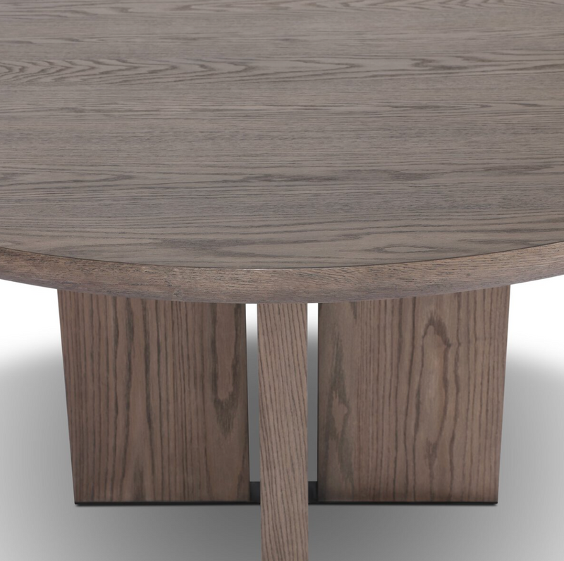 Ernest Round Dining Table - Shale Grey Oak Veneer