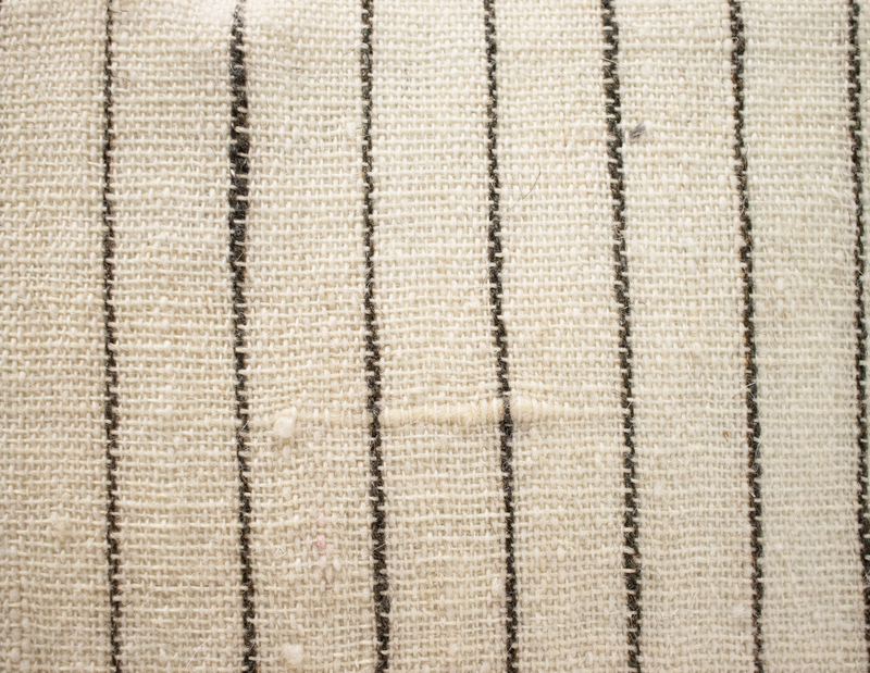 Charu - Ivory & Dark Brown Wool Cushion