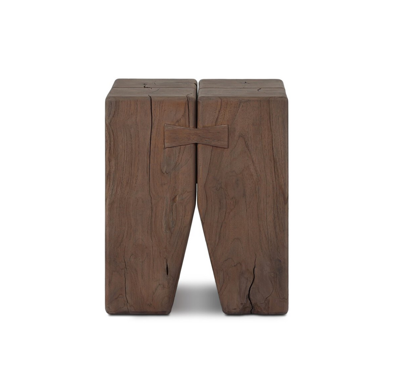 Oshan Outdoor End Table - Stained Toasted Brown