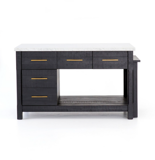 Ian Kitchen Island - Black Acacia