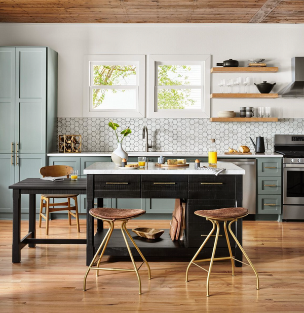 Ian Kitchen Island - Black Acacia