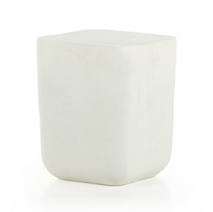 Basil Outdoor Square Drink Table - Matte White