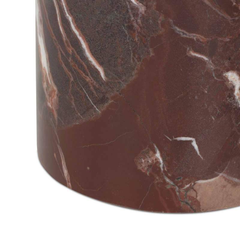 Zion End Table - Merlot Marble