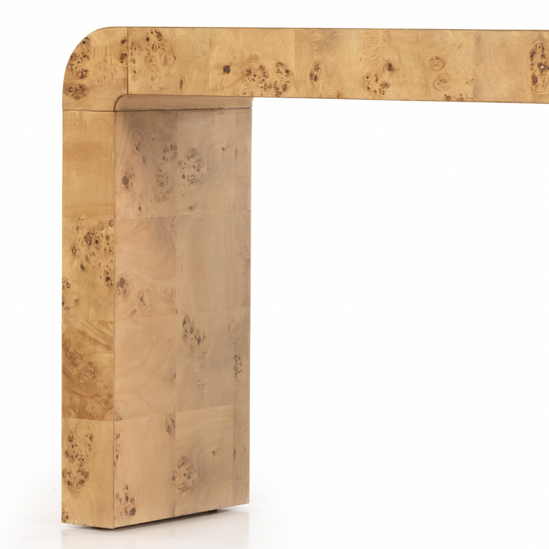 Jenson Console Table - Natural Poplar Burl