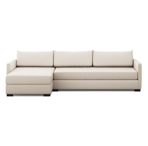 Wickham 2-Piece Sleeper Sectional With Storage Chaise - Crypton Nomad Snow
