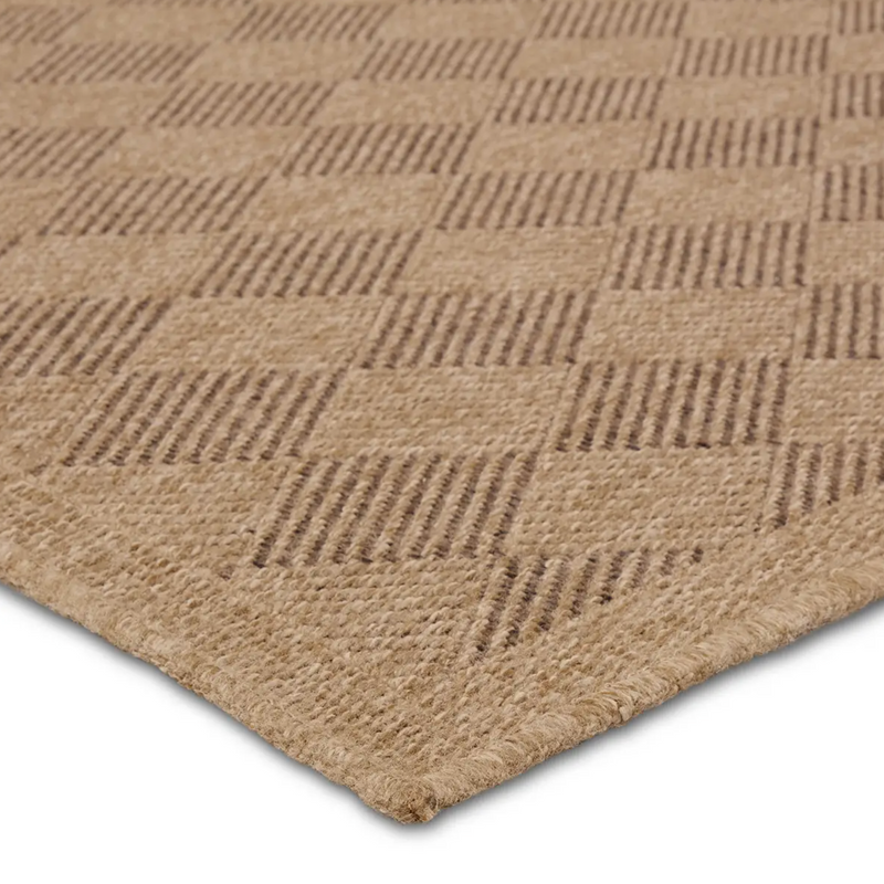 Nambe Brown and Tan Area Rug