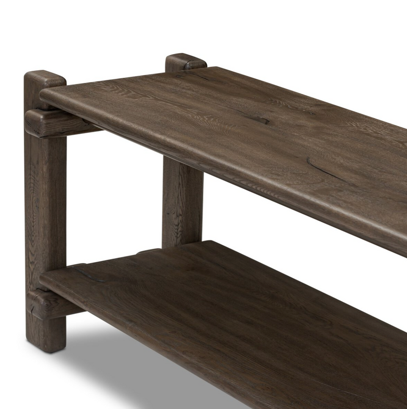 Marcia Low Console Table - Grey Reclaimed French Oak