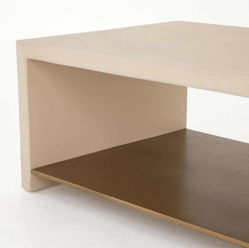 Hugo Coffee Table - Parchment White