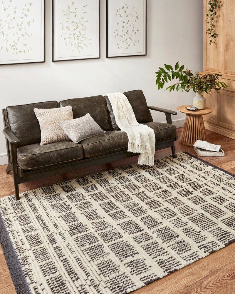 Alice Cream and Charcoal Area Rug