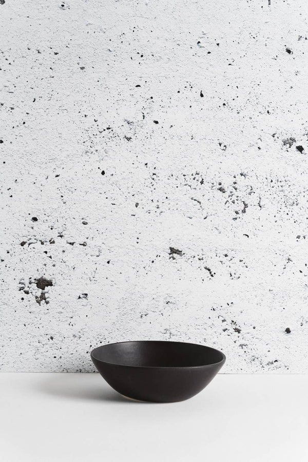 Stoneware Soup Plate | Dadasi - Matte Black
