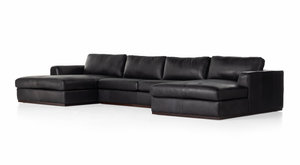 Colt 3 Piece U Sectional - Heirloom Black