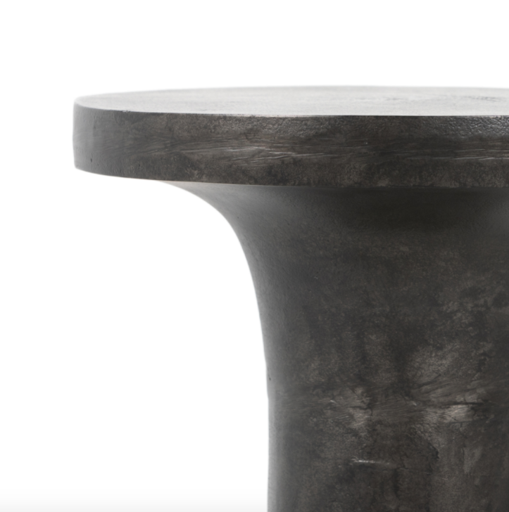 Gino End Table - Raw Black