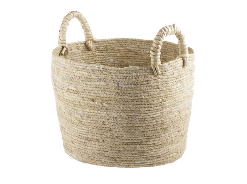Maiz Corn Husk Basket with Handles