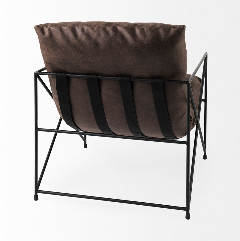 Kennedy Accent Chair - Brown Vegan Leather