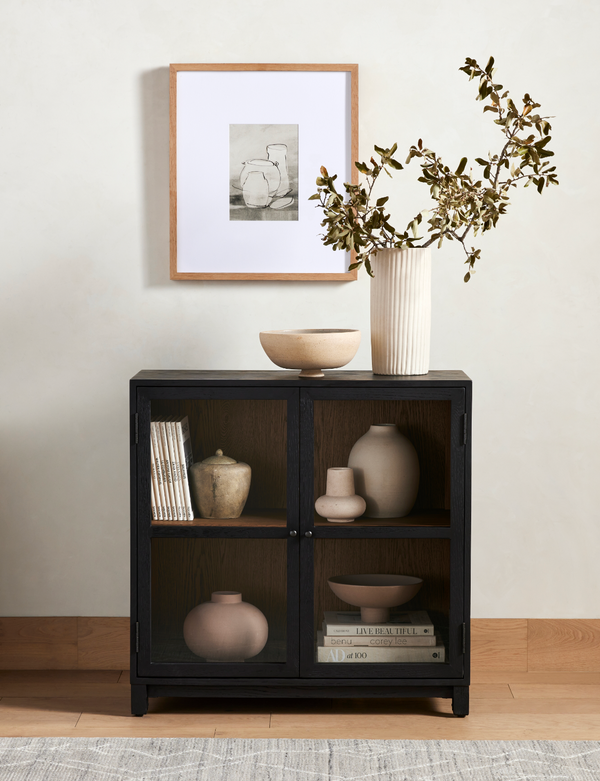 Millie Small Cabinet - Drifted Matte Black