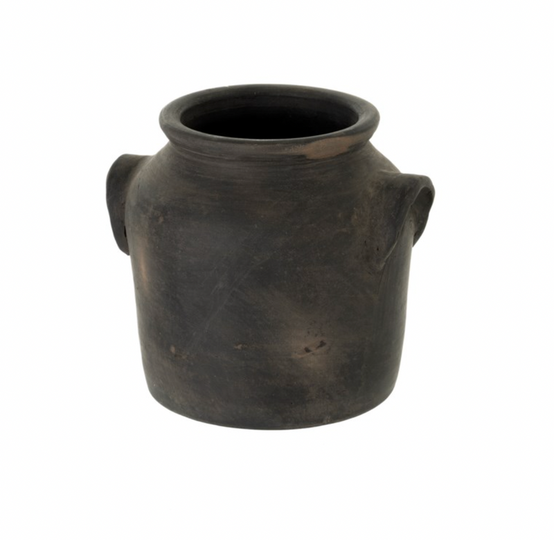 Milos Burnt Terracotta Urn - Small