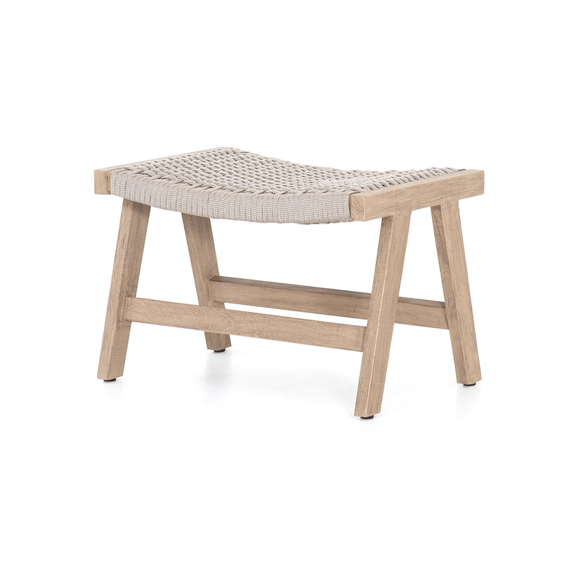 Delano Outdoor Footstool - Washed Brown