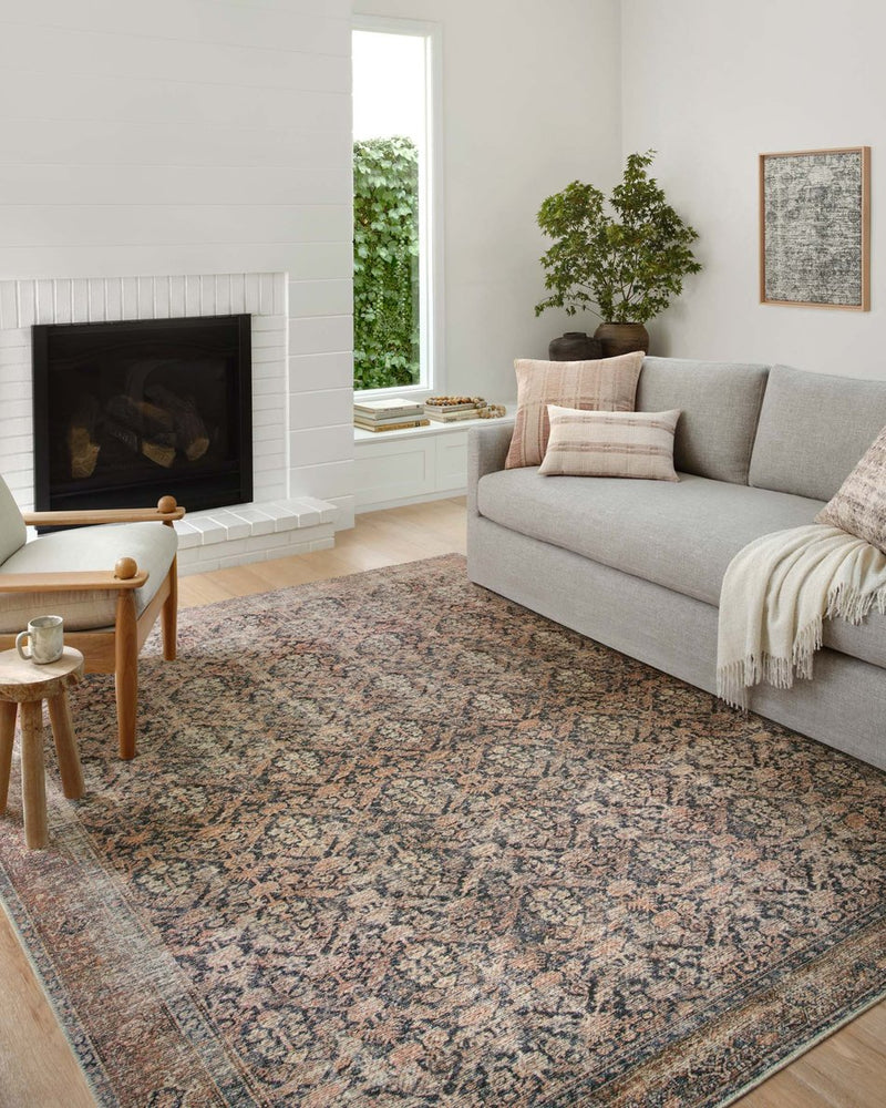 Amber Lewis - Billie Ink and Salmon Area Rug