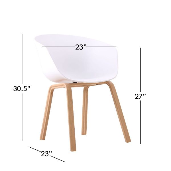 Tribecca Dining Chair - White and Natural