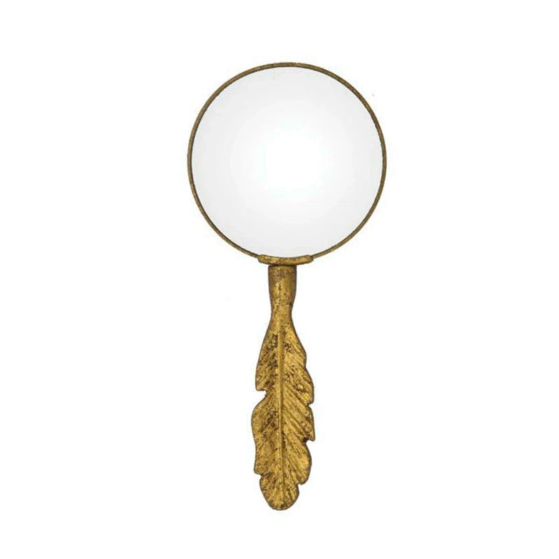 Pewter Magnifying Glass with Feather Handle