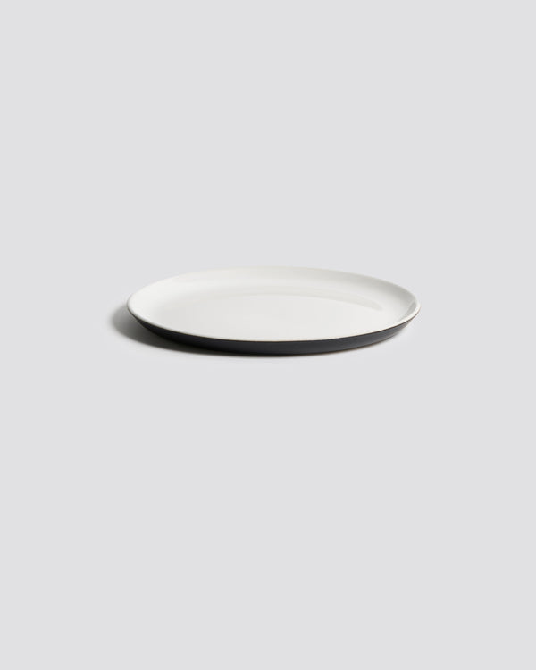 Stoneware Flat Dinner Plate | Edan | Matte Black/Satin White