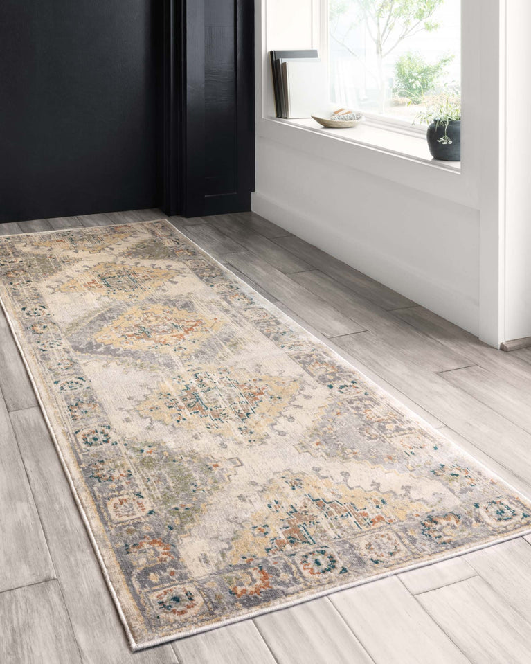 Isador Oatmeal and Silver Area Rug