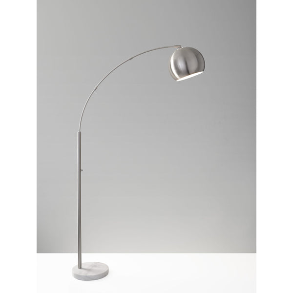 Zion Arc Lamp - Brushed Steel